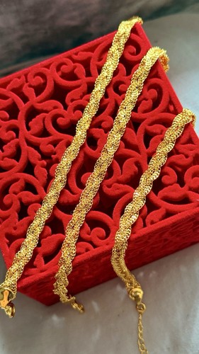 24ct gold plated - gold, plait
