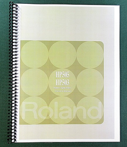 Roland hp505 hp503 owner - roland,