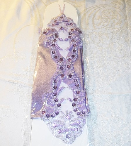 Vintage style net lilac satin - style,
