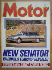 1987 MOTOR 16 May Toyota Celica GT Cabriolet Vauxhall Senator Bentley Mulsanne R