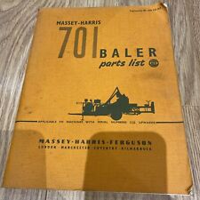 MASSEY HARRIS 701 BALER PARTS LIST - MARCH 1955 (FERGUSON ARMSTRONG) 634 723 M3