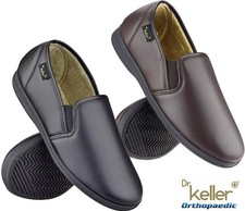 Mens Dr Keller Slip On Orthopaedic Comfort Cushioned Walking Slippers Shoes