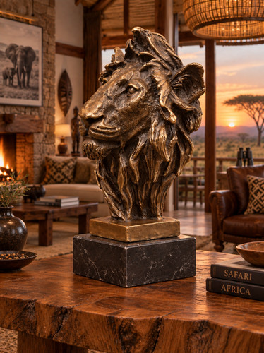 Bronze sculpture lion - sculpture, of