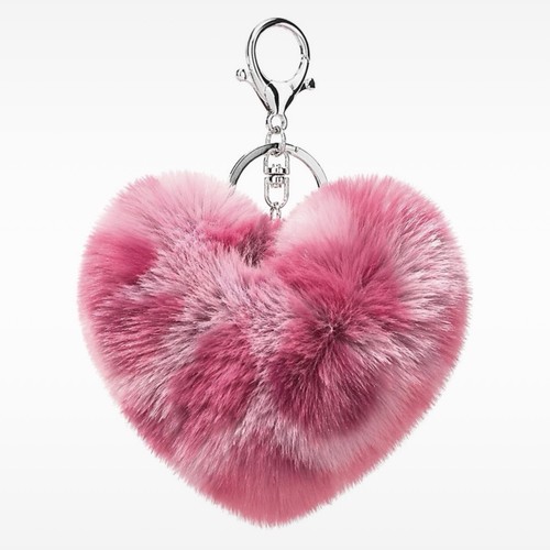 Brand new pink fluffy heart - new,
