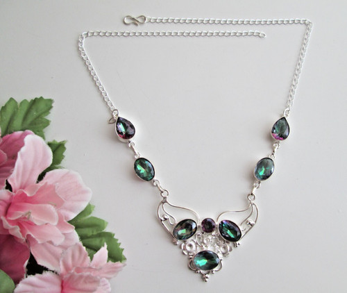 Silver filled fire rainbow - silver,