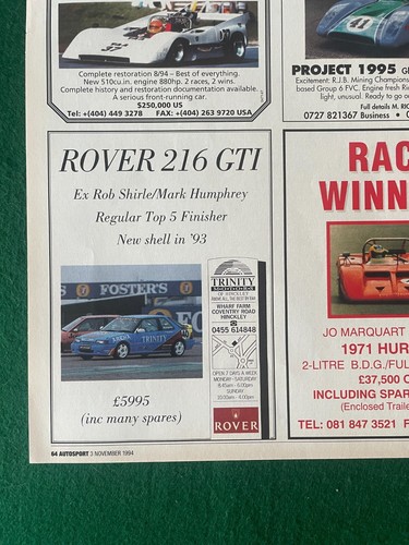 Rover 216 gti rob shirle - rob,