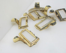 Brass index card holder drawer - brass,