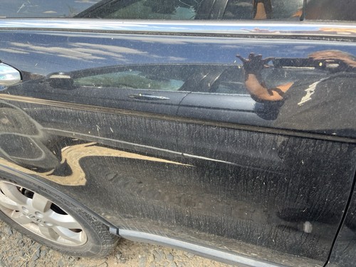 Driver side rear door black - rear, in