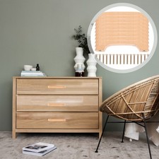 8 Pcs Furniture Door Pulls Beech Wood Handle Replacement for Wardrobe