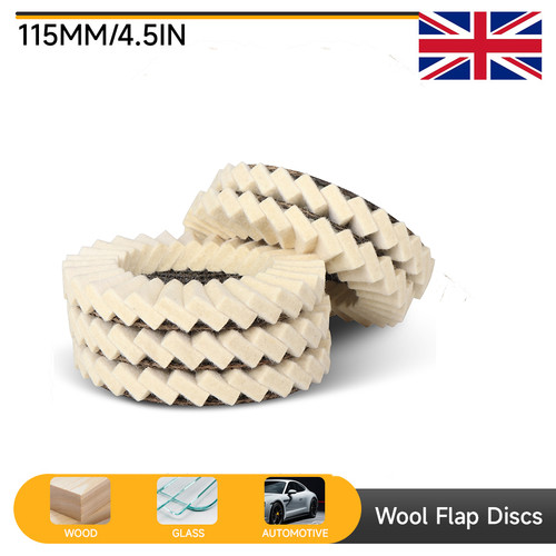 Polish wool flap disc - 4.5",