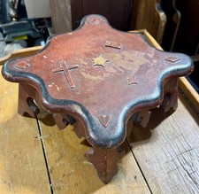 RARE Primitive Wood Foot Stool