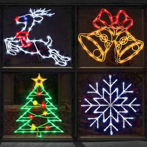 Christmas window decor - christmas,