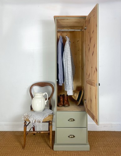 Tall narrow solid pine single