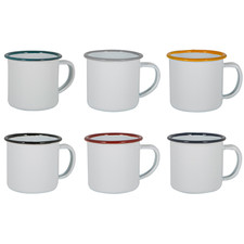 White Enamel Espresso Cups