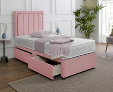 2ft6 Small Single Kids Divan Bed & 2 Storage Drawers Set
