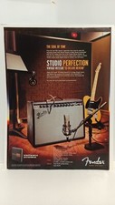 FENDER 65 DELUXE REVERB REISSUE GUITAR AMPLIFIER    11X8 - PRINT AD.  x4