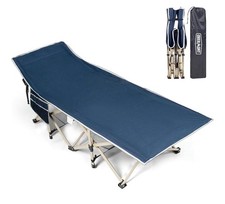 Oversized Folding Camping Bed for Adults,75 * 28" Extra Wide,2400D Oxford fabric