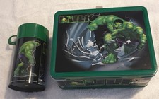 The Incredible Hulk Metal Lunchbox And Flask 2003 Universal Merch Marvel