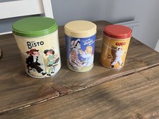 Robert Opie Stacking Vintage Style Tins Set of 3 with Lids Storage Containers