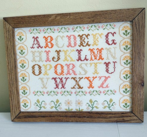 Alphabet cross stitch wooden - alphabet,