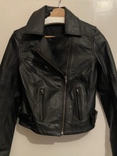 Topshop Ladies  Leather Biker Jacket, Size s