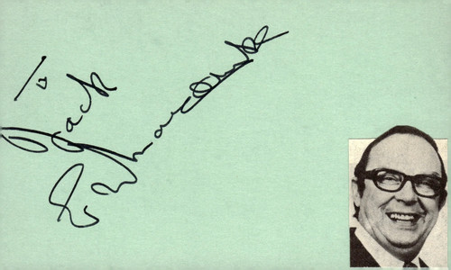 Eric morecambe signed auto - morecambe,