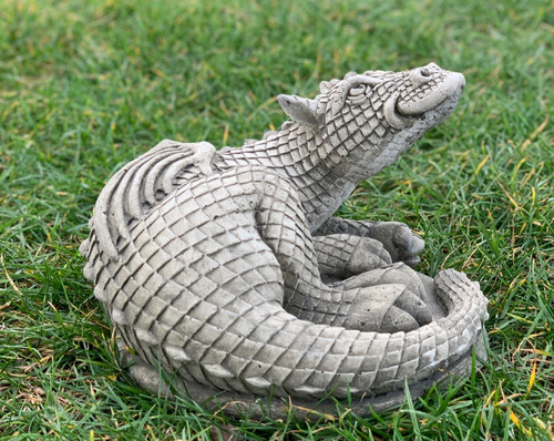 Outdoor baby dragon sculpture