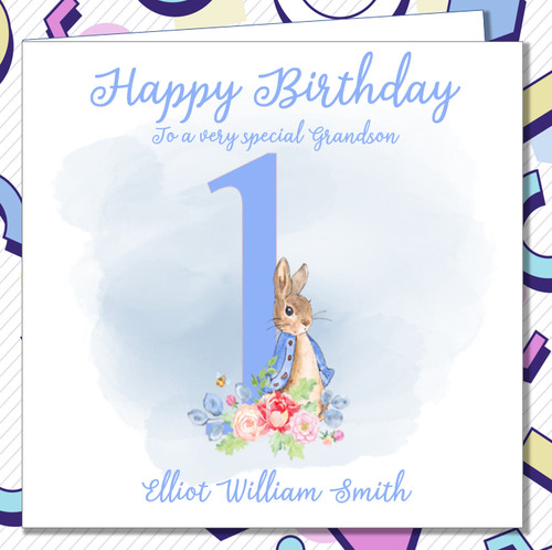 Personalised 1st birthday card - 1st,