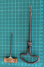 2x Vintage Hand Auger Hand Drill for Wood 