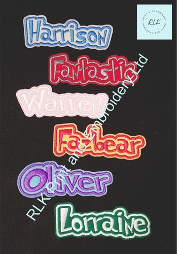 Personalised embroidered name - personalised,