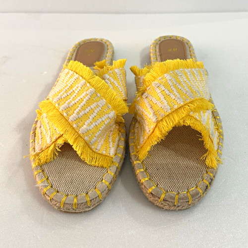 Yellow beige fringe slip - beige,