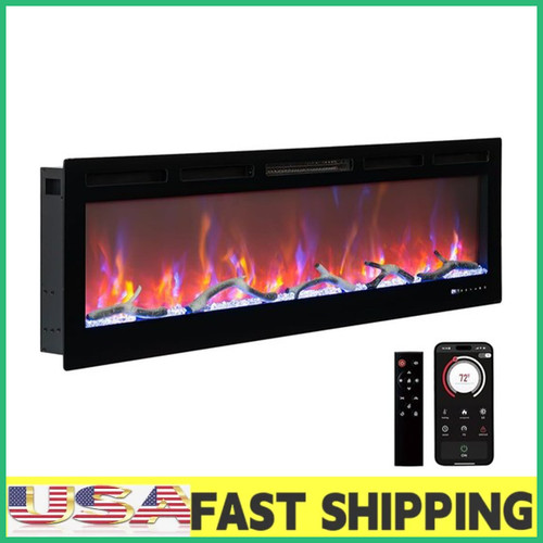 Smart electric fireplace with - smart,