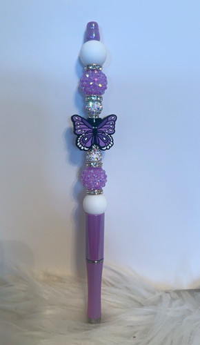 Purple novelty butterfly charm - butterfly,