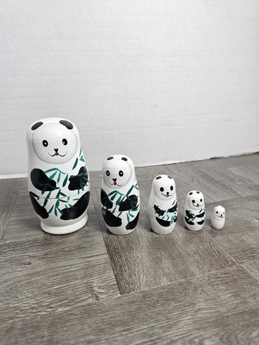 Wooden panda russian nesting - panda,