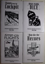 4 BOOKS OF WORLD WAR TWO POEMS. WW2 RAF Experiences. Signed