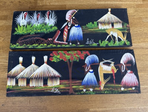 Vintage pair african folk - folk, art