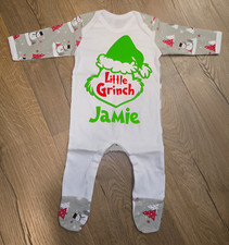 Little Grinch Snowman Babygrow