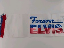 Elvis Presley "Forever Elvis" Satin Feel White Commemorative Scarf