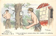 POSTCARD  COMIC SKETCHES OF