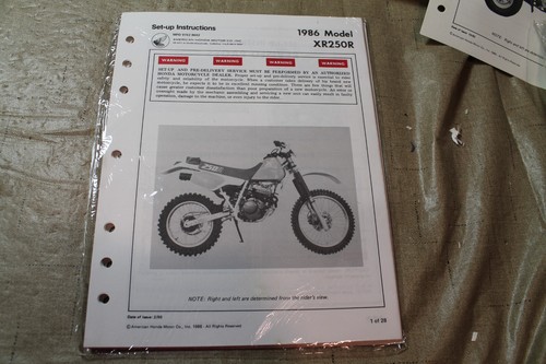 Nos 1986 honda xr250r - 1986, factory