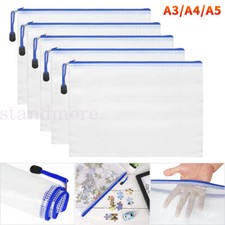 A3 A4 A5 Waterproof Document Wallets Files Folder Zip Bags Pouch Office