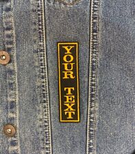 VERTICAL CUSTOM PERSONALISED BIKER PATCH TRIKER CLUB SEW ON EMBROIDERED PATCH