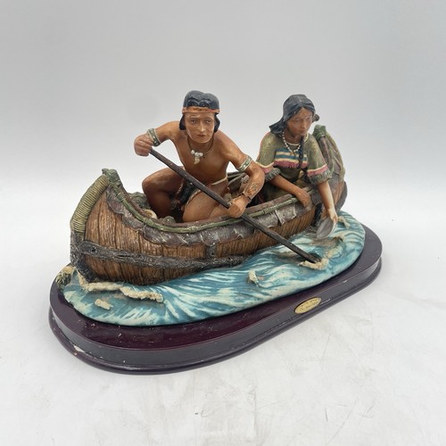 Native american canoe - native,