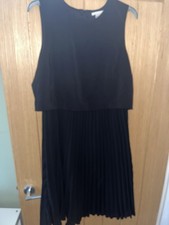 H&M Pleated Skirt Little Black Dress 14