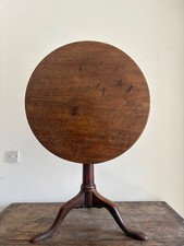 A Georgian Single Plank Mahogany Birdcage Tilt Top Table, C1780, 69cm diameter