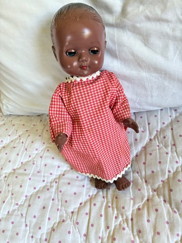 Vintage black doll - 10, inch