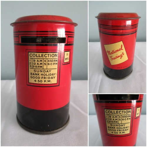 Vintage money box 1950s - 1950s, red