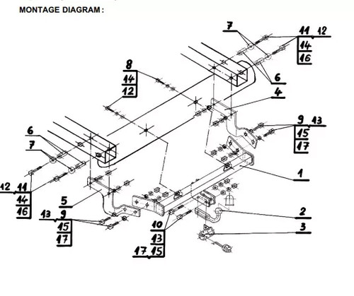 Swan neck tow bar for - swan,