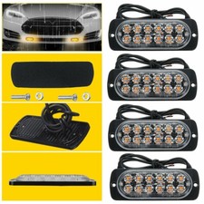 4x LED Amber Warning Emergency