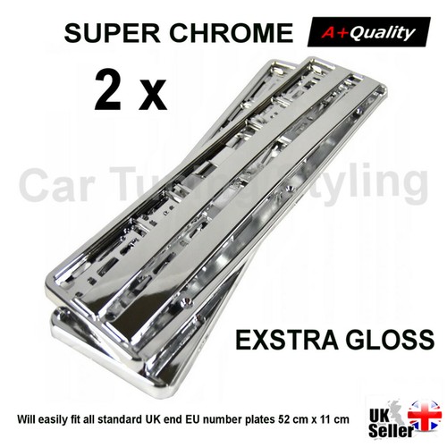 Silver chrome number plate - 2,